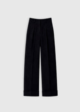 Pantalon noir élégant femme Alfie – matière tailleur, tombé lisse et structuré