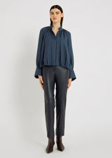 Pantalon femme gris anthracite Arthur – coupe près du corps, longueur cheville