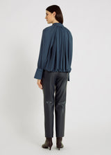 Pantalon femme gris Arthur – matière souple structurée, silhouette décontractée chic