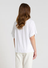 Blouse femme lin blanc optique coupe fluide, chemise en lin femme été – Aubino