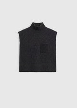 Débardeur pull femme anthracite laine alpaga poche poitrine – Edgar