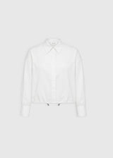Chemise blanche femme chic boutons nacre patte boutonnage cachée – Eliza
