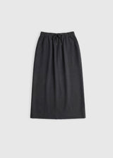 Jupe droite femme anthracite flanelle poches à l'italienne fente dos – Emily