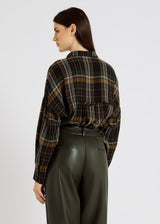 Chemise carreaux femme marron doré oversize fluide pli dos – Everlane