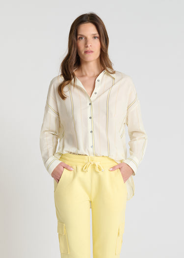 Pantalon molleton femme jaune moutarde, coupe droite confortable, jambes resserrées - Grigoripoe