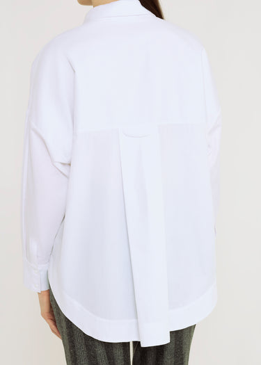 Chemise blanche femme luxe coton – volume ample, chemise blanche femme luxe, chemise classe, Karla