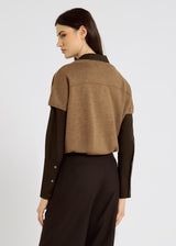 Pull mérinos camel femme – Orfeo, maille légère et douce, tenue décontractée chic intemporelle