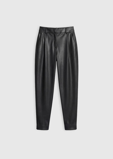 Pantalon femme noir barrel – Pierre, plis bas de jambes et poches à l'italienne, silhouette chic