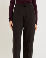 Pantalon molleton anthracite femme – Philip, silhouette ample et contemporaine, tissu molleton sweat