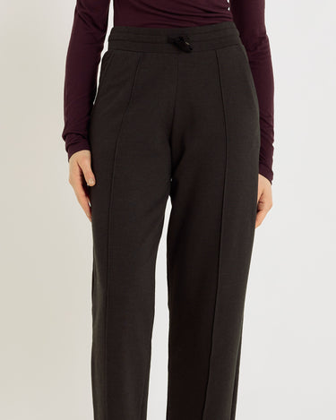 Pantalon molleton anthracite femme – Philip, silhouette ample et contemporaine, tissu molleton sweat