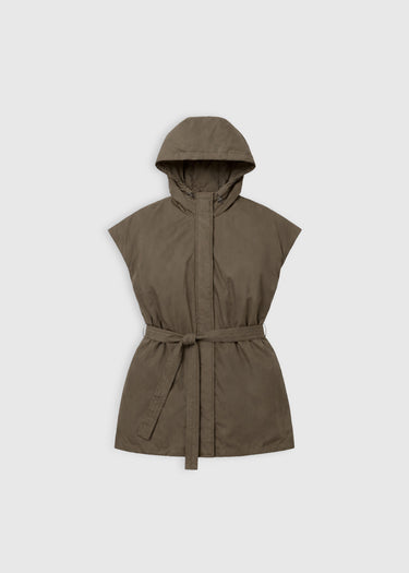 Doudoune kimono vert kaki femme, tissu technique léger, fermeture zip cachée – Susan