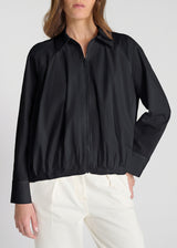 Belle chemise pour femme noire zippée, chemise soirée femme élégante et moderne – Senecon