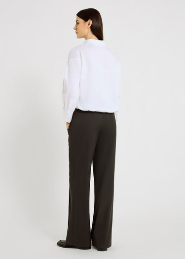 Pantalon tailleur femme Alexandre anthracite – piqûre nervure devant, silhouette chic
