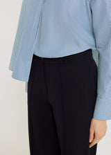 Pantalon femme bleu marine Alexandre – tenue habillée, pantalon tailleur mariage cérémonie
