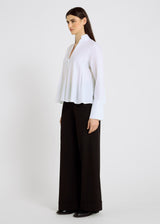 Pantalon Alfie noir – poches côtés, ourlets bas, fermeture zip et crochets
