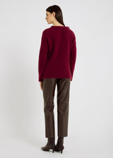 Pantalon Arthur marron chocolat – passepoils dos, fermeture zip, bouton corozo
