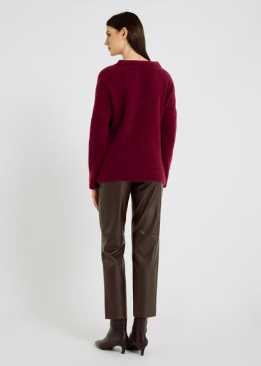 Pantalon Arthur marron chocolat – passepoils dos, fermeture zip, bouton corozo

