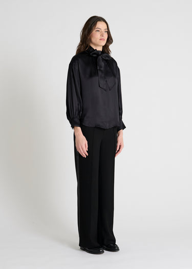 Blouse Benam à lavalière amovible - Noir