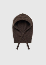 Capuche femme marron chocolat en baby alpaga Capucha – accessoire hiver doux et chaud, fils italiens
