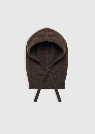 Capuche femme marron chocolat en baby alpaga Capucha – accessoire hiver doux et chaud, fils italiens
