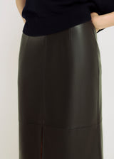 Jupe noire femme Colette – simili cuir ajusté, ligne crayon, fermeture zip, tenue élégante femme soirée
