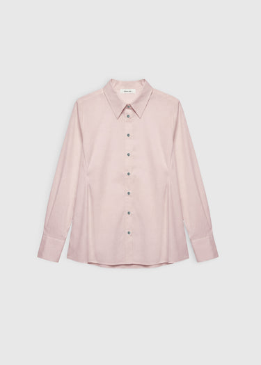 Chemise rose femme chic poignets plissés boutons nacre – Dorothea
