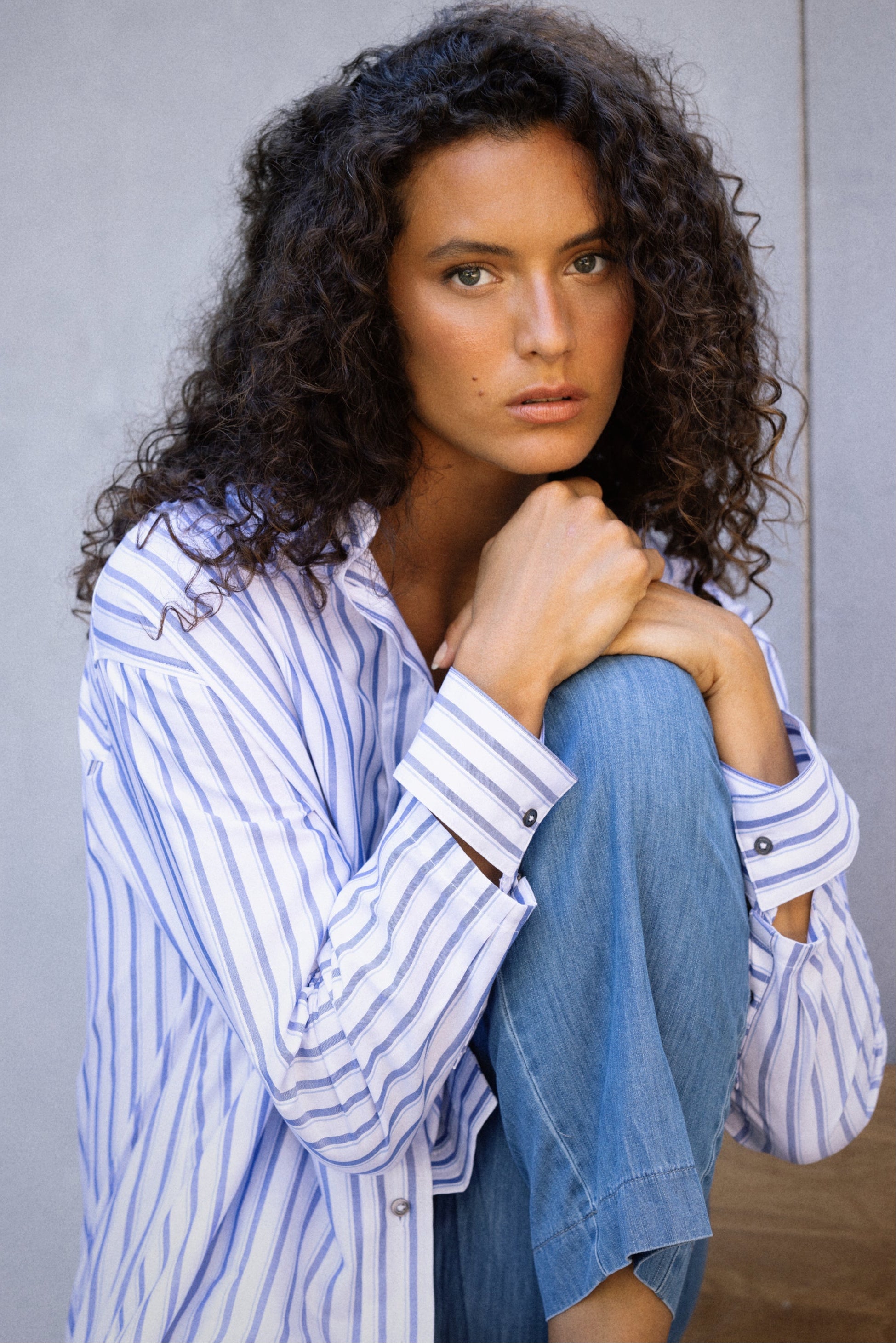 muguet side slit spring jacket ivory | DELGAN.COM