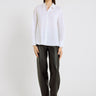 Chemise blanche femme chic popeline coton stretch coupe cintrée – Dorothea
