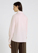 Chemisier femme rose chic tendance popeline stretch – Dorothea
