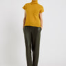 Pull sans manche femme jaune baby alpaga col roulé volume boîte – Edgar
