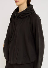 Pull femme molleton vert foncé broderie logo coupe droite – Edmund
