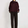 Sweat zippé femme bordeaux molleton coton stretch volume boule – Edward
