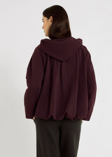 Sweat zippé bordeaux femme décontracté chic molleton stretch – Edward
