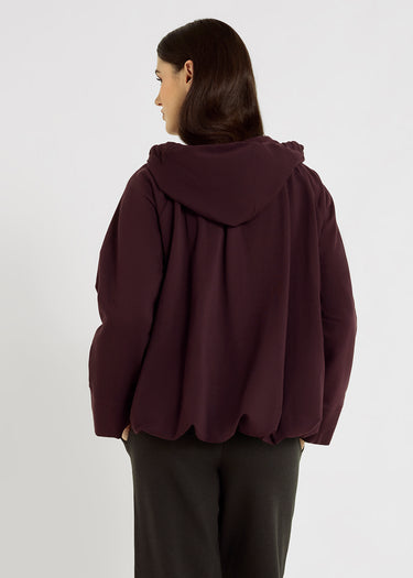 Sweat zippé bordeaux femme décontracté chic molleton stretch – Edward
