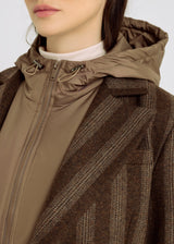 Doudoune sans manche beige femme technique légère manteau beige – Evan
