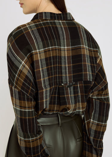 Chemise femme à carreaux marron doré chic original décontracté – Everlane
