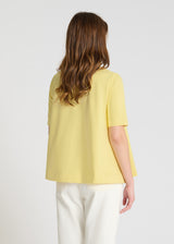 Vue arrière sweat Girasol jaune molleton coupe évasée fluide légère mi-saison
