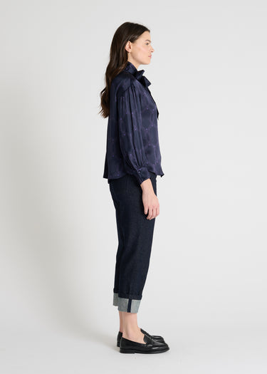 Halona Blouse - Midnight Blue