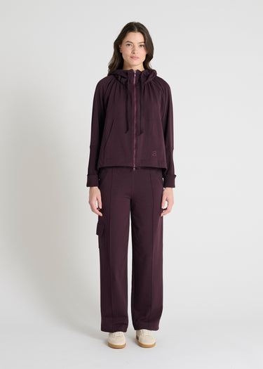 Sweat zippé Hashi - Aubergine