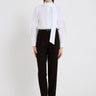 Pantalon noir femme tailleur à plis jambes galbées – Pantalon Henri noir
