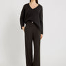 Pull gris anthracite femme baby alpaga col V oversize – Pull Jacques anthracite
