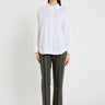 Chemise blanche femme oversize coton twill chevron – Chemise Karla blanc optique
