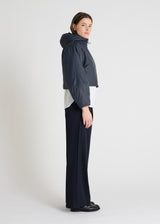 Doudoune bleu marine femme sans manches Leika vue de dos détail finitions premium
