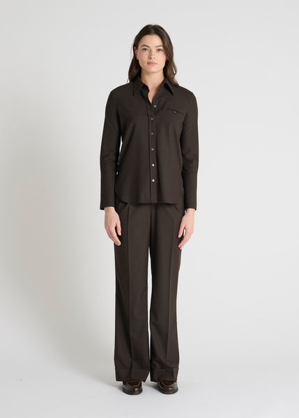 Chemise Cowgirl Fille S Shyanne Marron Paisley Boutonnée Manches Longues NEUVE