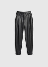 Pantalon femme noir barrel – Pierre, plis bas de jambes et poches à l'italienne, silhouette chic
