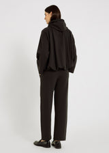 Pantalon femme en molleton anthracite – Philip, jambes larges oversize, tenue décontractée chic
