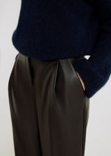 Pantalon Pierre noir barrel oversize – silhouette arrondie contemporaine, pantalon élégant femme
