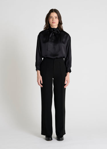 Pantalon bande satin Raul S - Noir